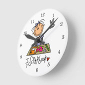 I Scrapbook Runde Wanduhr (Winkel)