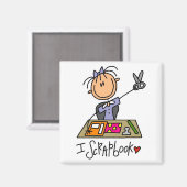 I Scrapbook Tshirts und Geschenke Magnet (Vorderseite/Rückseite)