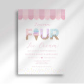 I Scream Four Ice Cream Birthday Einladung