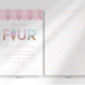 I Scream Four Ice Cream Birthday Einladung