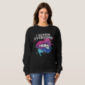 I Screw Everyone Bisexual Rainbow Pride Bisexualit Sweatshirt (Vorne ganz)