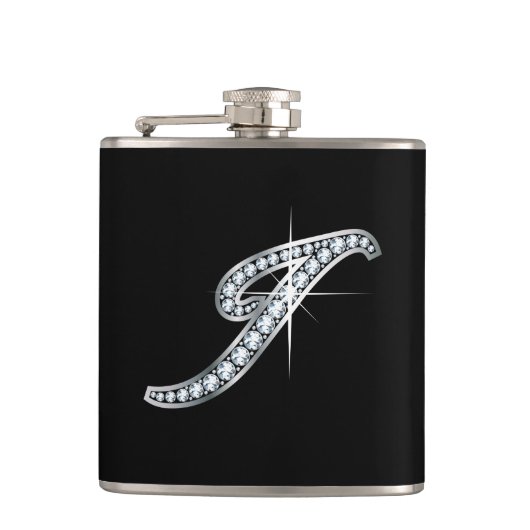 I Script "Diamond Bling" Flask Flachmann (Vorderseite)