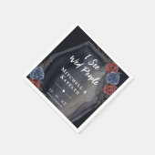 I See Wed People Coffin Floral Gothic Wedding Serviette (Ecke)