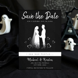I See Wed People Gothic Ghost Halloween Wedding Save The Date