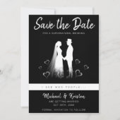 I See Wed People Gothic Ghost Halloween Wedding Save The Date (Vorderseite)