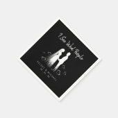 I See Wed People Gothic Ghost Halloween Wedding Serviette (Ecke)