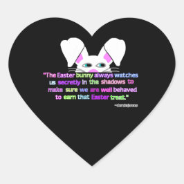 I See You, Easter Bunny Heart Sticker