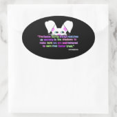I See You, Easter Bunny Oval Sticker (Tasche)