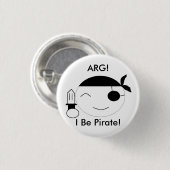 I seien Sie Pirat! Button (Vorne & Hinten)