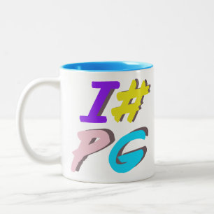 I # SEITE Blau-Tasse Zweifarbige Tasse