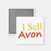 I-Sell-Avon-White-Hintergrund Magnet (Vorderseite/Rückseite)
