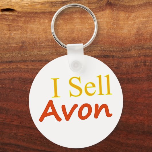I-Sell-Avon-White-Hintergrund Schlüsselanhänger (Vorderseite)