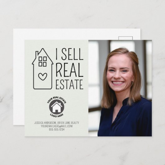 I Sell Real Anwesen Contact Info Foto Realty Postkarte (Vorne/Hinten)