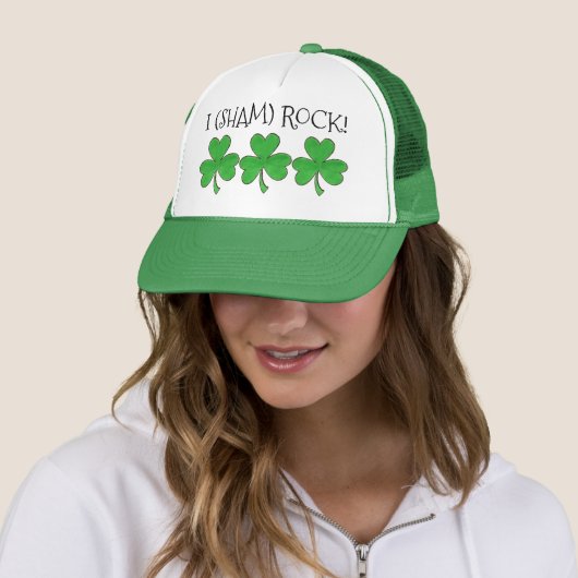 I (Sham) Rock Lucky Irish Green Kleeblatt Clover Truckerkappe (Beispiel)