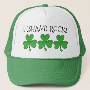 I (Sham) Rock Lucky Irish Green Kleeblatt Clover Truckerkappe