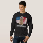 I Shih Tzu Not American Flag Hundebesitzer Shih Tz Sweatshirt (Vorne ganz)