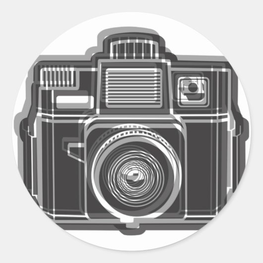 I Shoot FIlm Logo Black Runder Aufkleber (Vorderseite)