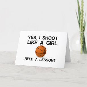 I SHOOT LIKE A GIRL BASKETBALL FEIERTAGSKARTE