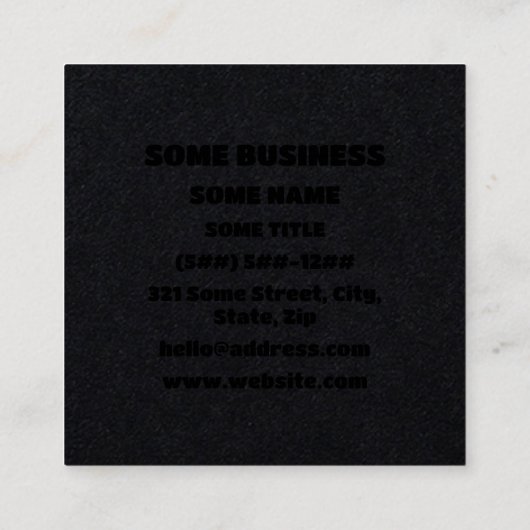 I Shuriken Ninja ~ Japanisch Nihongo Kanji Languag Quadratische Visitenkarte (Rückseite)