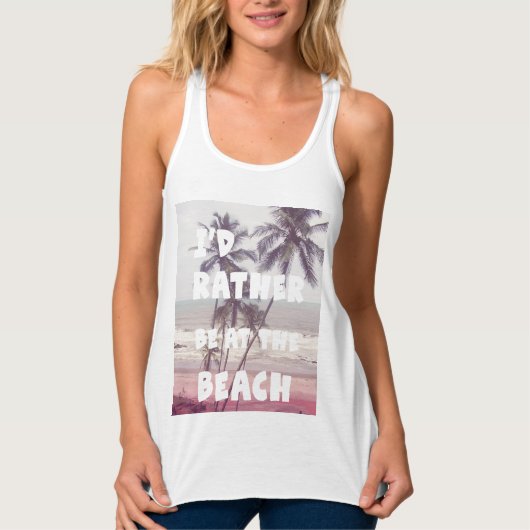 I sind eher am Strand Tank Top (Vorderseite)
