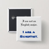 I sind ein Wissenschaftler-Knopf Button (Vorne & Hinten)