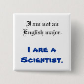I sind ein Wissenschaftler-Knopf Button (Vorderseite)