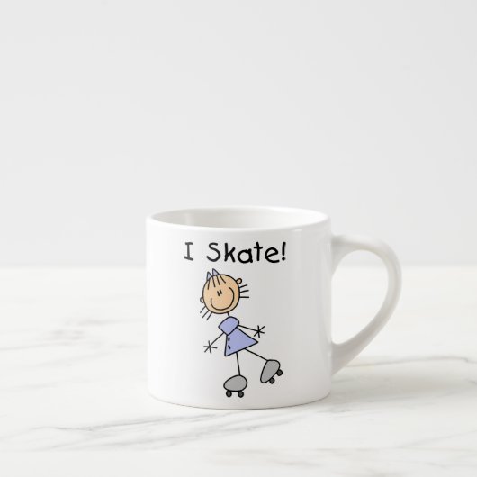 I Skate - Girl Roller Skater Espressotasse (Rechts)