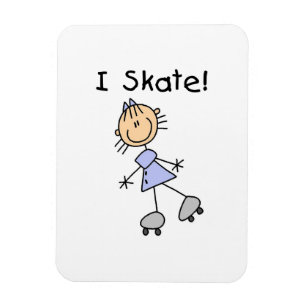 I Skate Girl Roller Skater Magnet