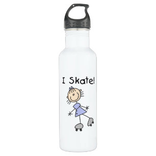 I Skate - Girl Roller Skater Trinkflasche