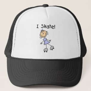 I Skate - Girl Roller Skater Truckerkappe