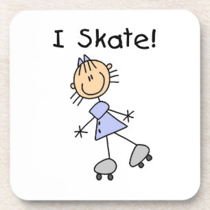 I Skate Girl Roller Skater Untersetzer