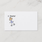 I Skate - Girl Roller Skater Visitenkarte (Rückseite)