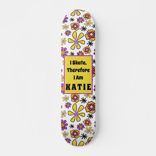 I Skate Groovy Retro - Skateboard für individuelle (Vorne)