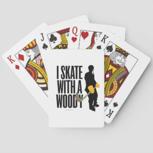 I Skate mit einem Woody (Hockey) Spielkarten