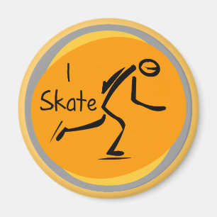 I Skate T - Shirt und Geschenke Magnet