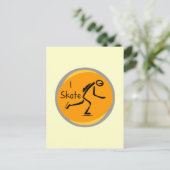 I Skate T - Shirt und Geschenke Postkarte (Stehend Vorderseite)