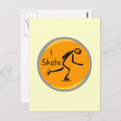 I Skate T - Shirt und Geschenke Postkarte (Vorne/Hinten)