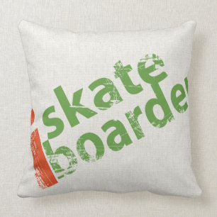 I Skateboardfahrer-Schmutz-Text Kissen