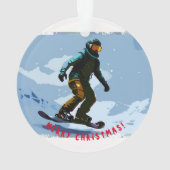 I Skied Banff - Snowboarder Ornament (Rückseite)