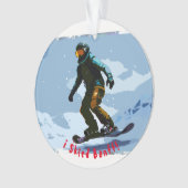 I Skied Banff - Snowboarder Ornament (Vorderseite)