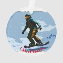 I Skied Banff - Snowboarder Ornament
