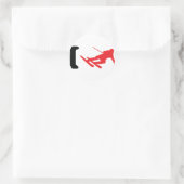 i Skikikarone Runder Aufkleber (Tasche)