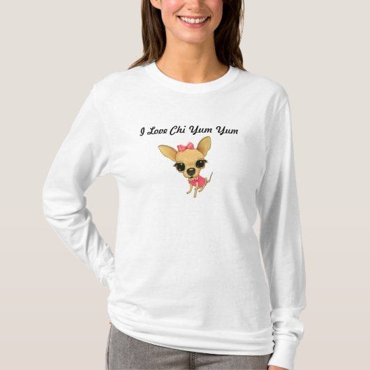 I Sleeve Liebe-Chi Yum Yum lang T - Shirt (Vorderseite)