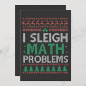 I Sleigh Mathe Problems Funny Ugly Xmas Sweater Einladung (Vorne/Hinten)