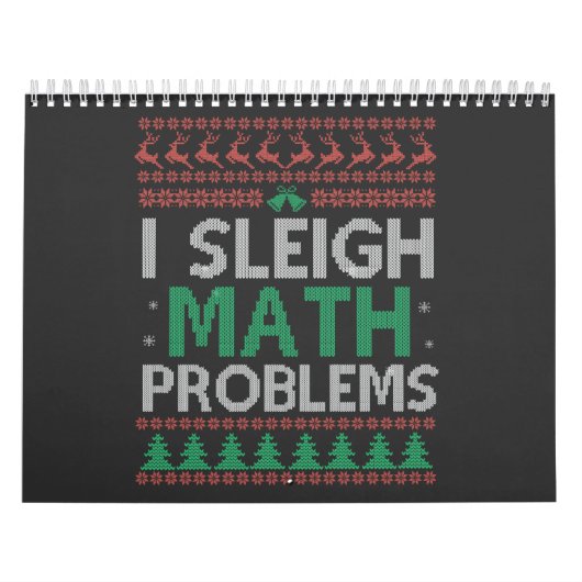 I Sleigh Mathe Problems Funny Ugly Xmas Sweater Kalender (Titelbild)