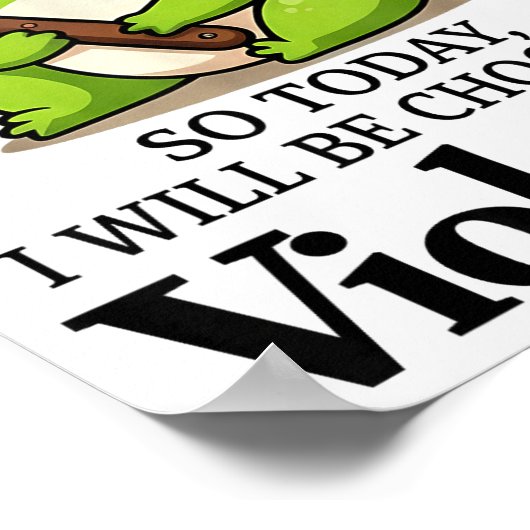 I Slept Like Funny Frog Choosing Violence Tee Poster (Ecke)