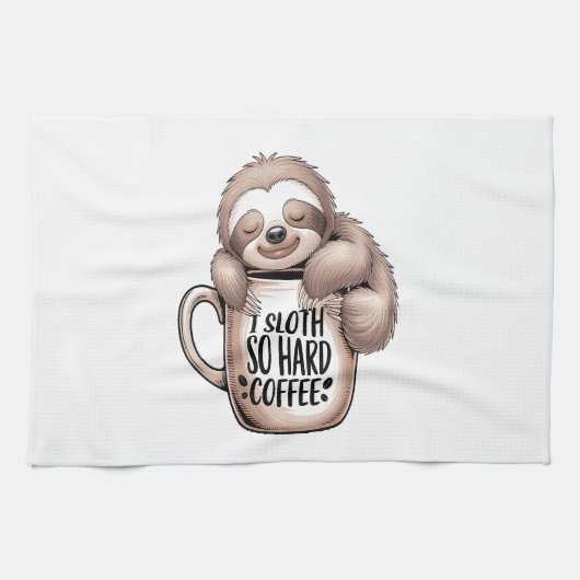 I Sloth Without Coffee Geschirrtuch (Horizontal)