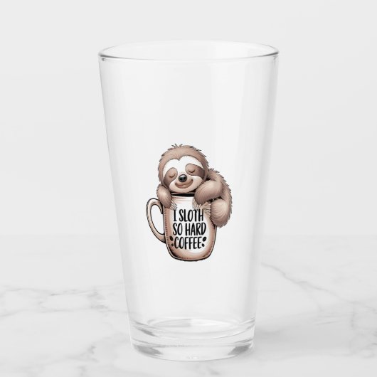 I Sloth Without Coffee Glas (Vorderseite)