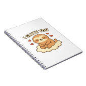 I Sloth You - Cute Kawaii Sloth Love Pun Design Cl Notizblock (Rechte Seite)