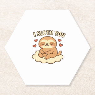 I Sloth You - Niedliche Kawaii Sloth Liebe Pub Des Untersetzer